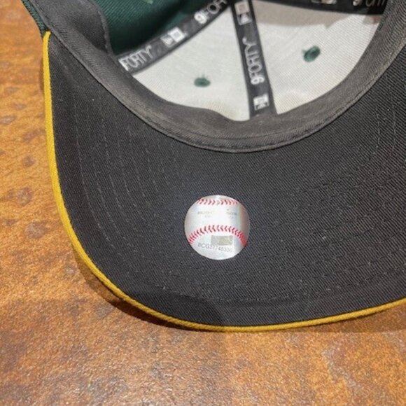 Youth Oakland A's New Era Cap Athletics Official MLB Yellow And Green - Picture 4 of 5